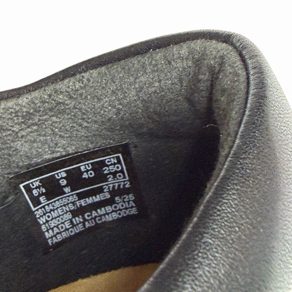 Clarks Collection Bryianne Janey Leather Flat Mary Jane Shoe Black 9 NWOT - Picture 10 of 10